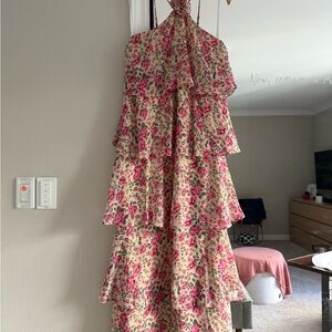 Vero Moda Floral Tiered Halter Dress